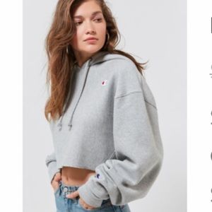 Champion UO Exclusive cropped hoodie sweatshirt